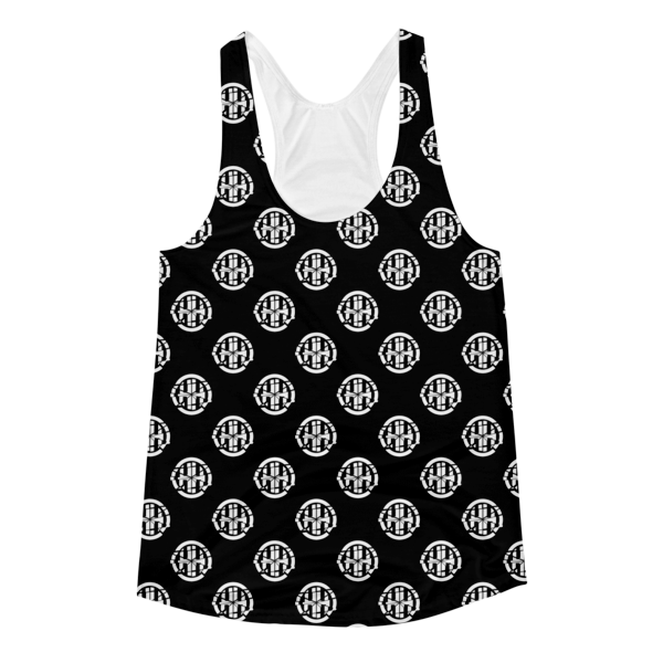 Women's Racerback Tank with Destroyed Logo 1